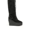 Bota alta en serraje negro Tilo 7