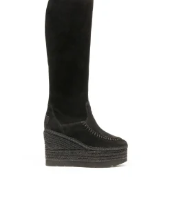 Bota alta en serraje negro Tilo 5