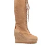 Bota alta en serraje nude Tilo 7