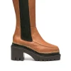 Bota alta en velvet cuero Panteta