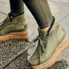 Bota baja en napa kaki Creta