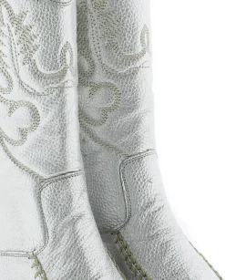 Bota Cowboy en napa metal plata Tilo 7