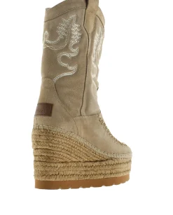 Bota Cowboy en serraje arena Tilo 5