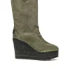 Bota Cowboy en serraje kaki Tilo 7