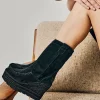 Bota Cowboy en serraje negro Tilo 7
