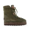 Botin borreguito en serraje kaki Merce Doble