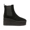 Botin Chelsea en serraje negro Creta