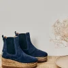 Botin Chelsea en serraje marino Creta