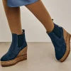 Botin Chelsea en serraje marino Tilo 7