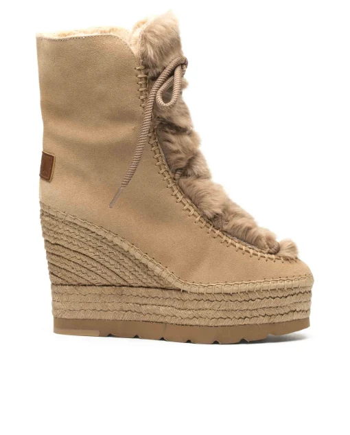 Botin de pelo en serraje nude Tilo 7