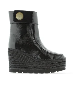 Botin en charol negro Cuba