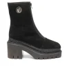 Botin en serraje negro Panteta