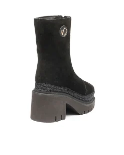 Botin en serraje negro Panteta