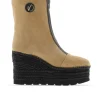 Botin en serraje nude Cuba
