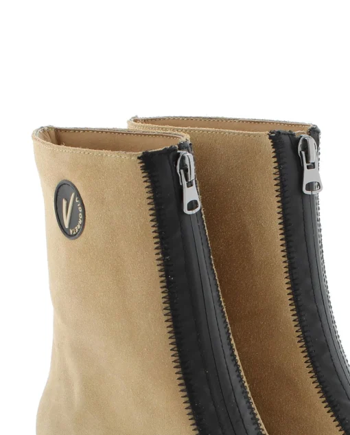 Botin en serraje nude Cuba