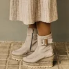 Botin hebilla en serraje gris Tilo 5