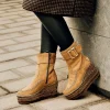 Botin hebilla en serraje camel Tilo 5