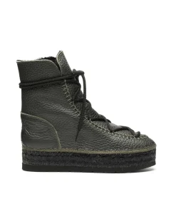 Botin plataforma en bost kaki Merce Doble