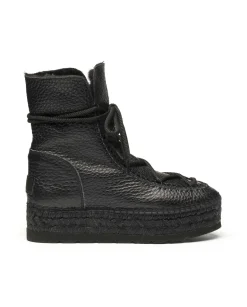 Botin plataforma en bost negro Merce Doble