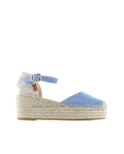 Sandalia en serraje jeans Creta