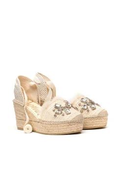 Sandalia rafia cristal crudo Tilo 5