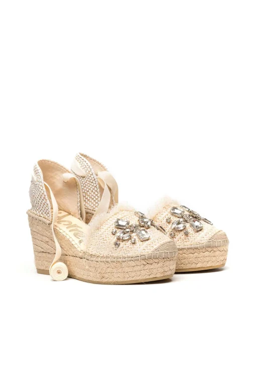 Sandalia rafia cristal crudo Tilo 5