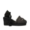 Sandalia rafia cristal negro Tilo 5