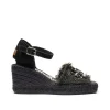 Sandalia rafia cristales negro Matisse 5