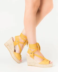 Sandalia vaquetta amarillo Tilo 7