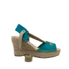 Sandalia vaquetta turquesa Tilo 7