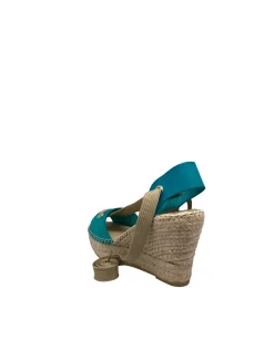 Sandalia vaquetta turquesa Tilo 7