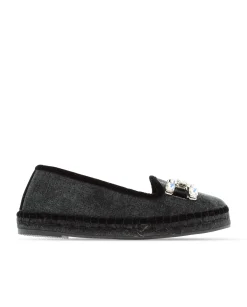 Slipper adorno en terciopelo negro Pitiusa