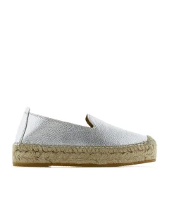 Slipper en napa metal plata Merce Doble