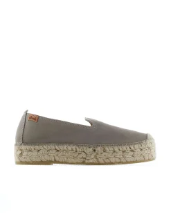 Slipper en serraje taupe Merce Doble