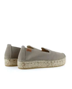 Slipper en serraje taupe Merce Doble