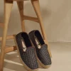 Slipper rafia nudos chocolate Borneo