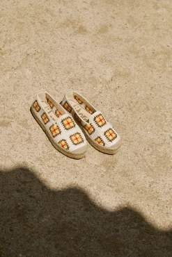 Slippers crochet apricot Merce Doble