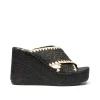 Zueco rafia negro Monet