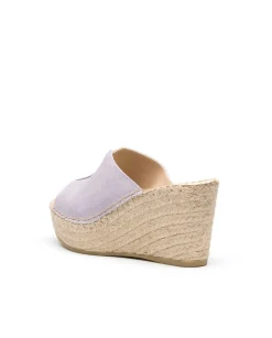 Zueco serraje malva Dominica